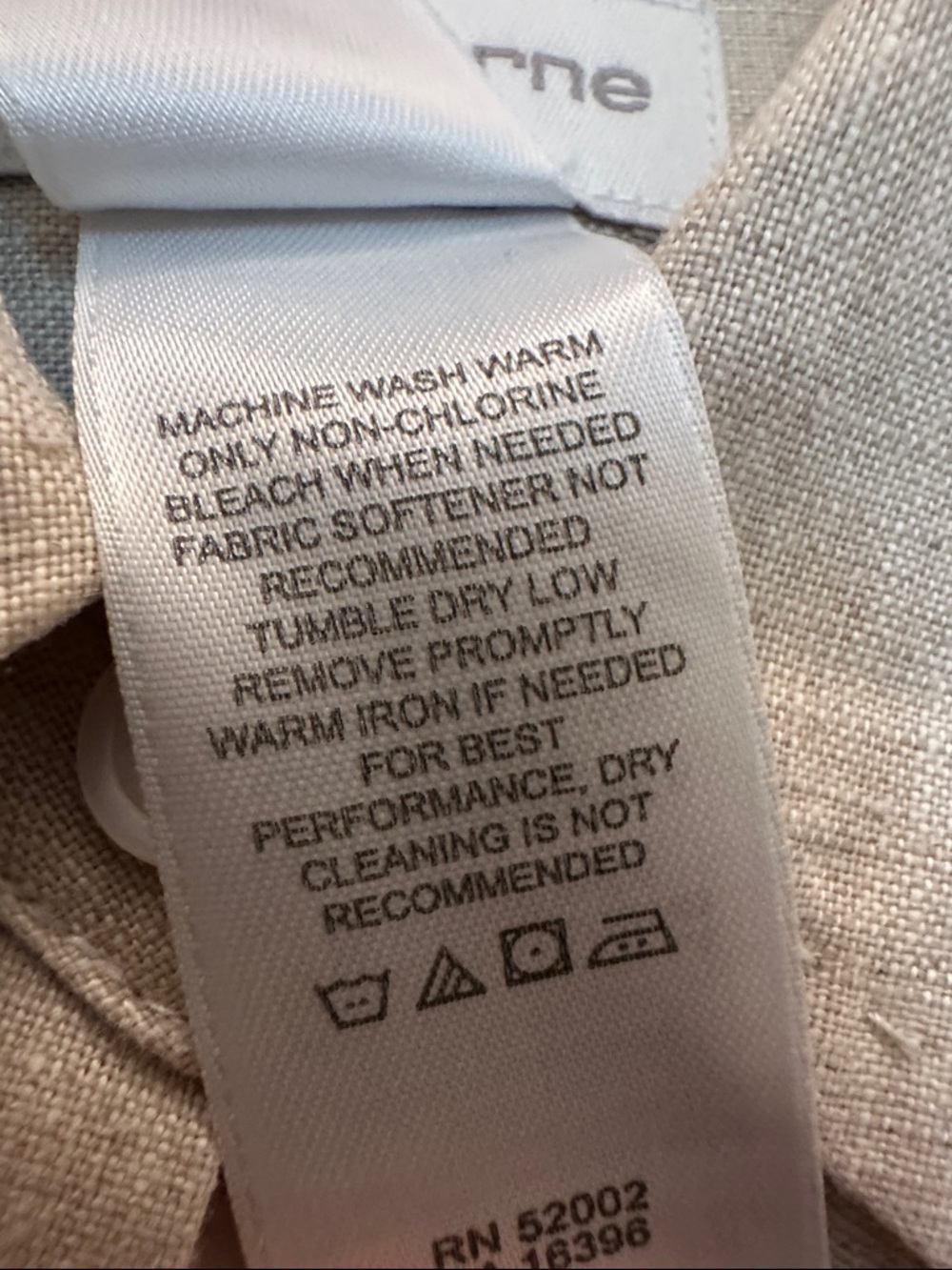 Lightweight Beige Button up - Picture 3 of 5